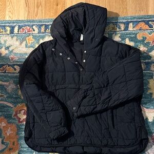 Free People Pippa Puffer Hoodie Black size Large